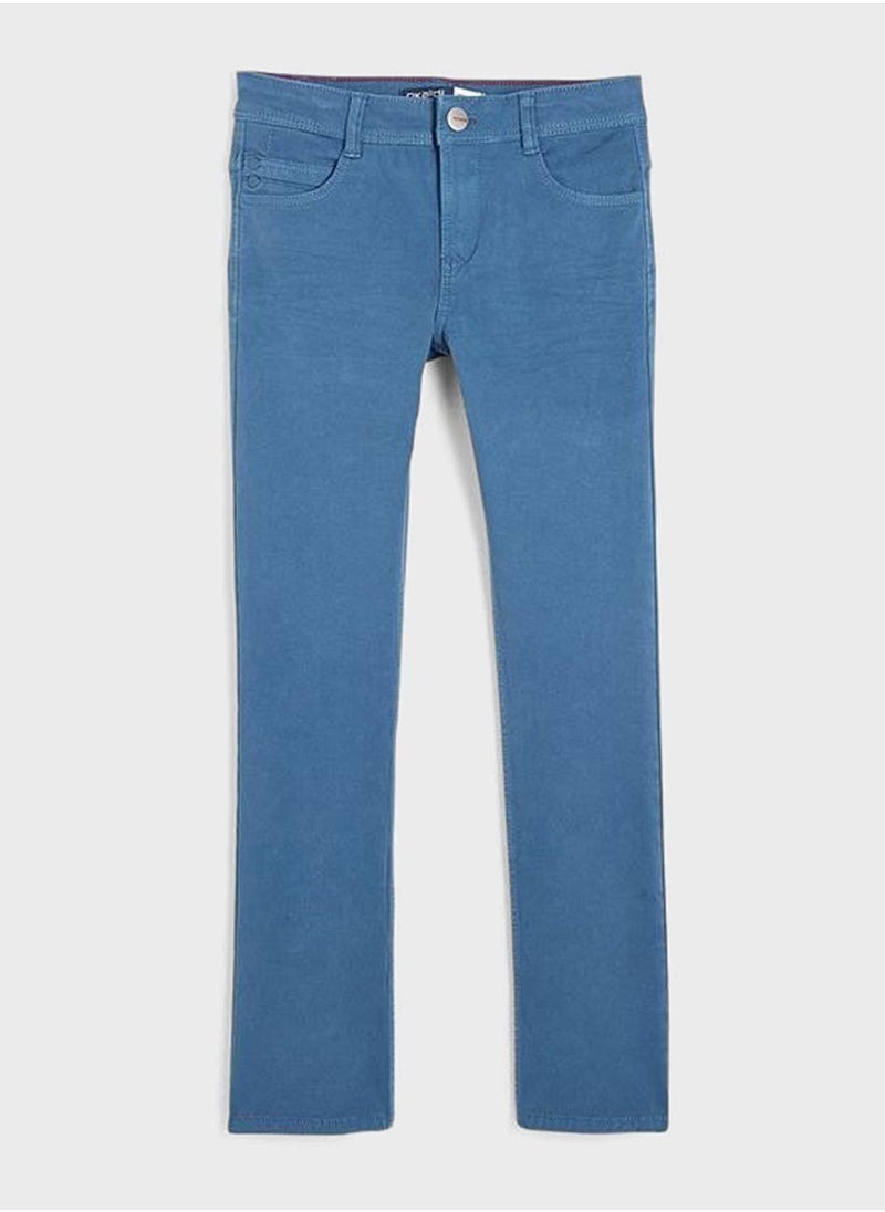Okaidi Obaibi - Okaidi Bi-Stretch Canvas Pants - Image 1