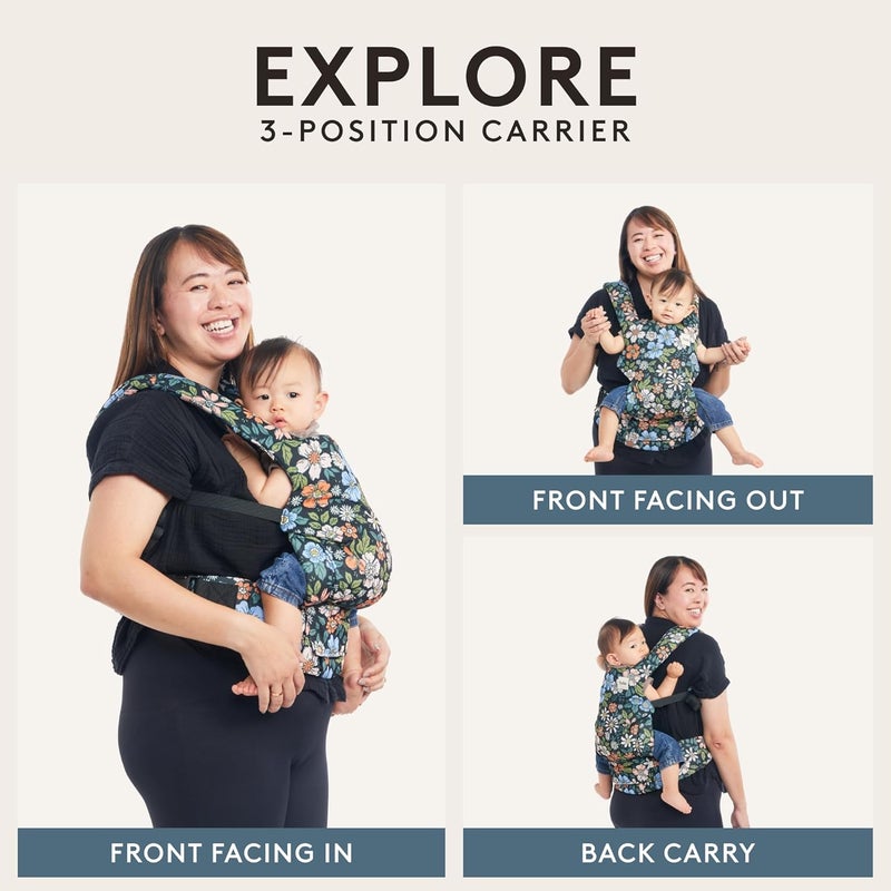TULA Baby Tula Explore Carriers  Breathable Baby Carrier Newborn to Toddler  Adjustable Toddler Carrier  Multiple Ergonomic Positions Front and Back  Ergonomic Fit for 745 lb  Mesh Beyond - Image 3