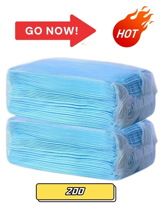 طقم 200 كنانة طبية للاستخدام الواحد، ثلاثة الطبقات مع حلقات أذن - Image 1