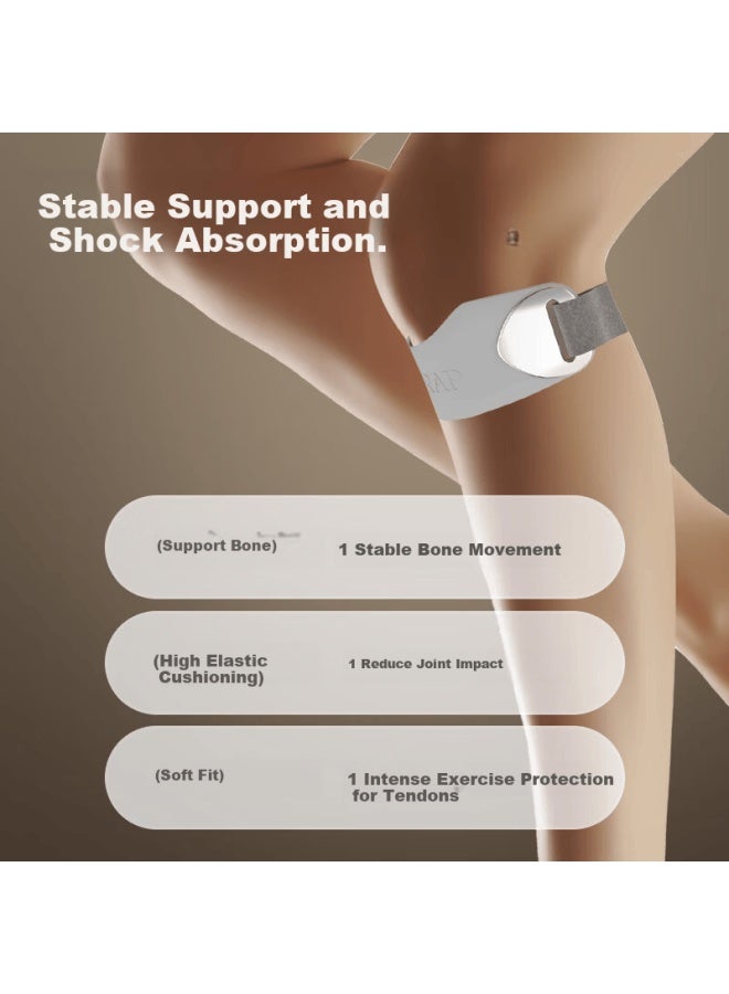 Guifeng Patella Strap Knee Brace Summer Sports Mountaineering Running Jump Rope Badminton Meniscus Knee Gray