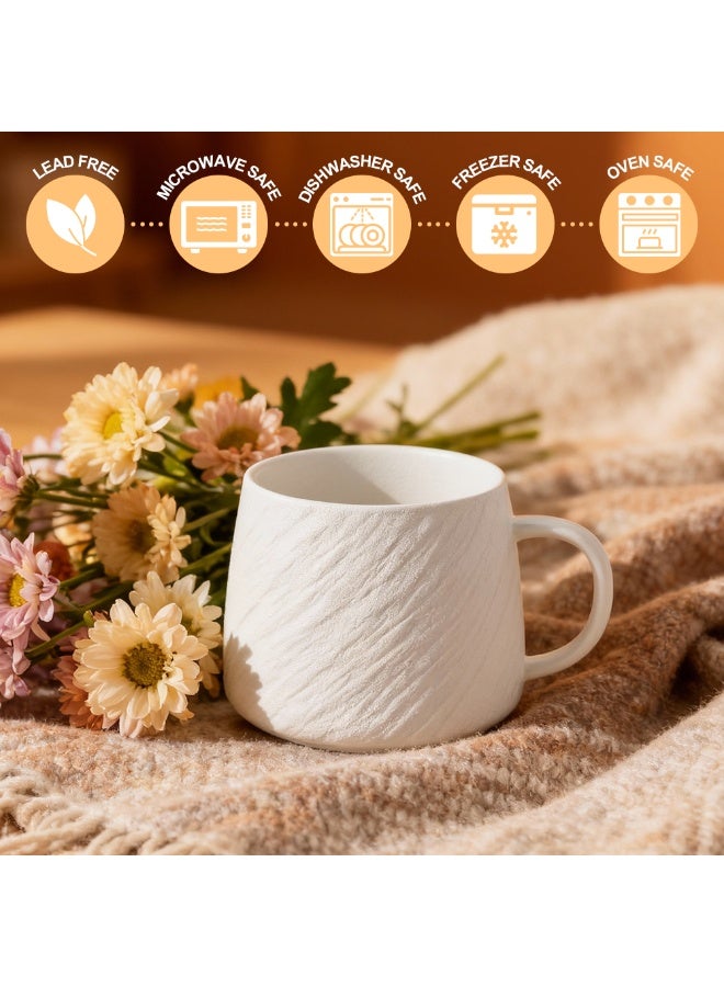 كيدباوتش الحديثة مجموعة مع مقبض للرجال، النساء,وأكواب للاتيه، الحساء، الشاي، الحليب، أكواب القهوة , أكواب القهوة مجموعة من 2، كؤوس سيراميك كبيرة - Image 3