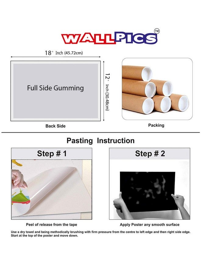 wallpics® Seven Lucky Running Horses Vastu Wallpapers Fully Waterproof Vinyl Sticker Poster for Living Room,Bedroom,Office,Kids Room,Hall(12X18) - Image 4