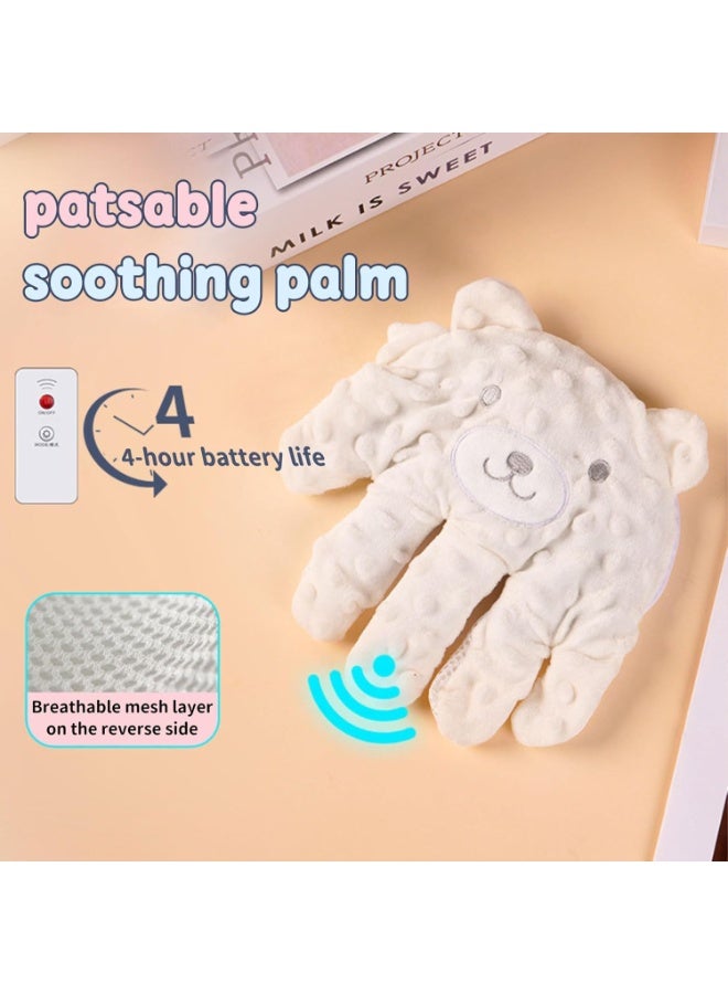 بتيمفم قفاز مساعد على نوم الطفل، وسادة يد ناعمة على شكل حيوان مع تربيت لطيف، مهدئ للأطفال حديثي الولادة والأطفال الصغار في سرير الأطفال، عربة الأطفال، والسفر. - Image 2