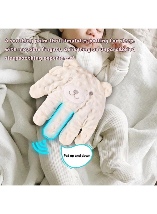بتيمفم قفاز مساعد على نوم الطفل، وسادة يد ناعمة على شكل حيوان مع تربيت لطيف، مهدئ للأطفال حديثي الولادة والأطفال الصغار في سرير الأطفال، عربة الأطفال، والسفر. - Image 3