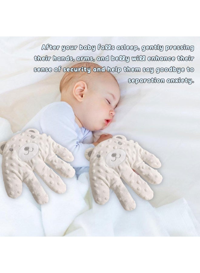 بتيمفم قفاز مساعد على نوم الطفل، وسادة يد ناعمة على شكل حيوان مع تربيت لطيف، مهدئ للأطفال حديثي الولادة والأطفال الصغار في سرير الأطفال، عربة الأطفال، والسفر. - Image 4