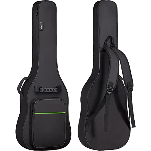 CAHAYA Electric Guitar Bag Gig Bag Case 0.3in Thick Padding Backpack Soft Electric Guitar Case Green CY0293 - Image 1