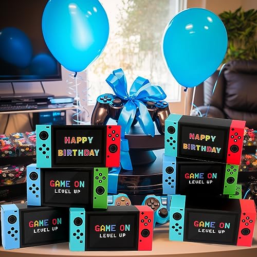 JOARHONAL Video Game Party Favor Boxes - 12 PCS Game On Theme Gifts Boxes for Boys Kids Video Game Birthday Party Supplies Goodie Candy Bags Gamer Party Decorations - Image 4