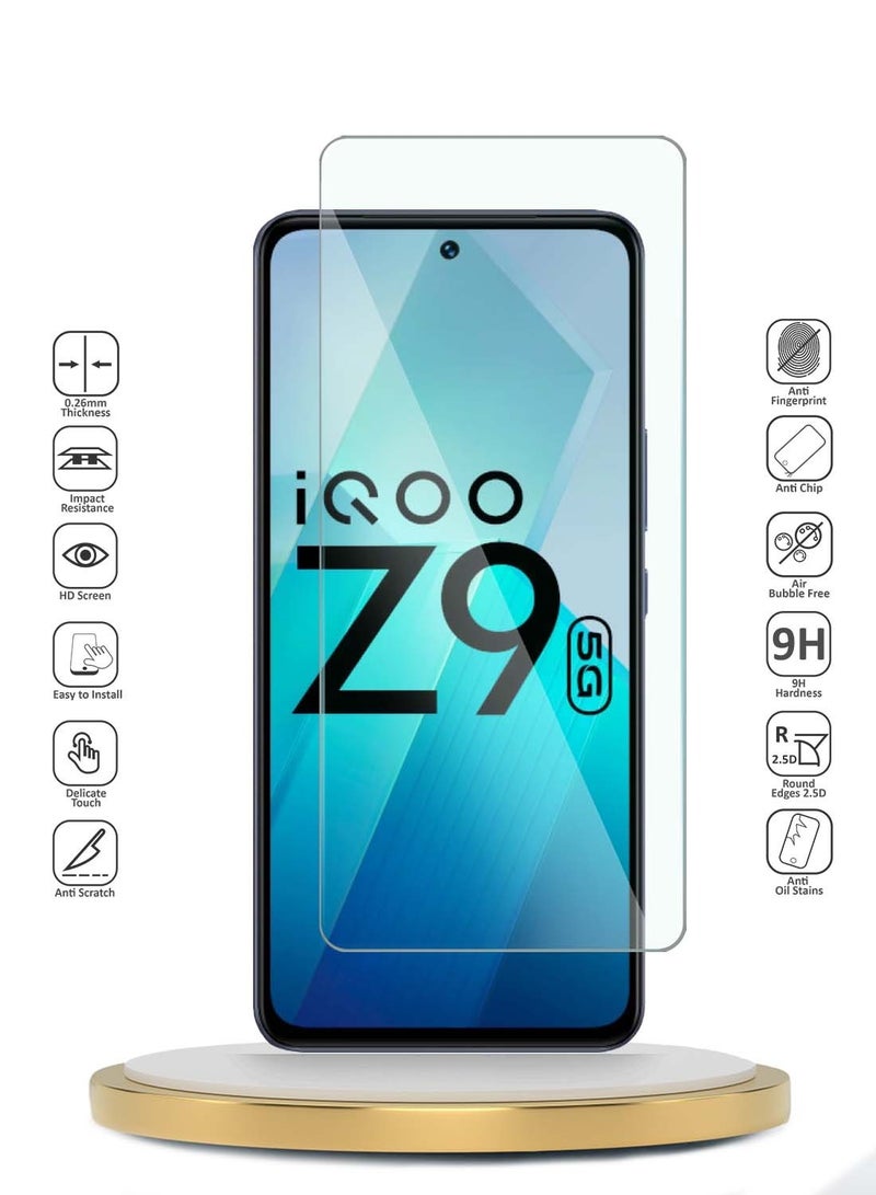 Wtech Vivo iQOO Z9 5G 2024 WTech Premium Series Curved Edges 9H 2.5D Tempered Glass Screen Protector (MSG9CN) - Clear - Image 2