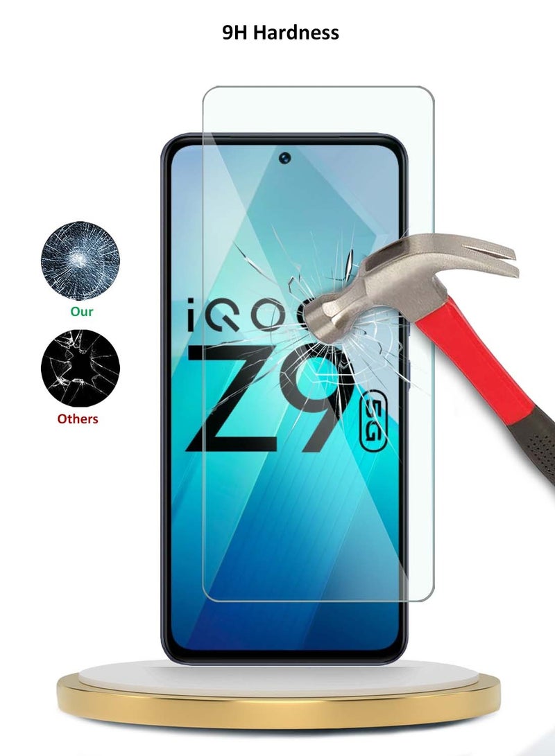 Wtech Vivo iQOO Z9 5G 2024 WTech Premium Series Curved Edges 9H 2.5D Tempered Glass Screen Protector (MSG9CN) - Clear - Image 3