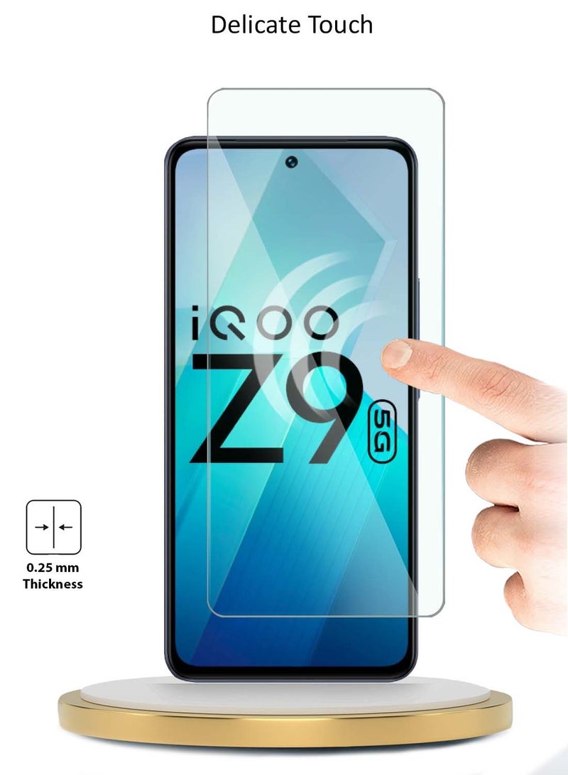 Wtech Vivo iQOO Z9 5G 2024 WTech Premium Series Curved Edges 9H 2.5D Tempered Glass Screen Protector (MSG9CN) - Clear - Image 4