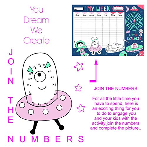 COI My Week Planner Writing Pad/Little Explorer Space Fun Activity Notepad for Daily, Weekly to Do List - Image 3