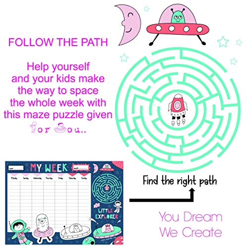 COI My Week Planner Writing Pad/Little Explorer Space Fun Activity Notepad for Daily, Weekly to Do List - Image 2