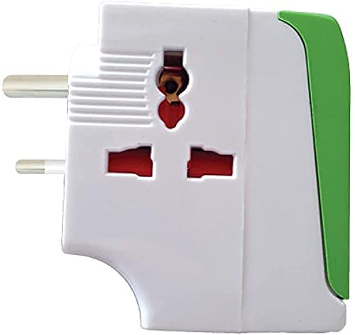 REMANG 3 in 1 Adapter Multi Plug with 3 Sockets with 3 Individual Switch and Extension Spike Buster LED Indicator Fuse Protected Safety Shutter Plastic Extension Travel Adaptor Multicolor - Image 5
