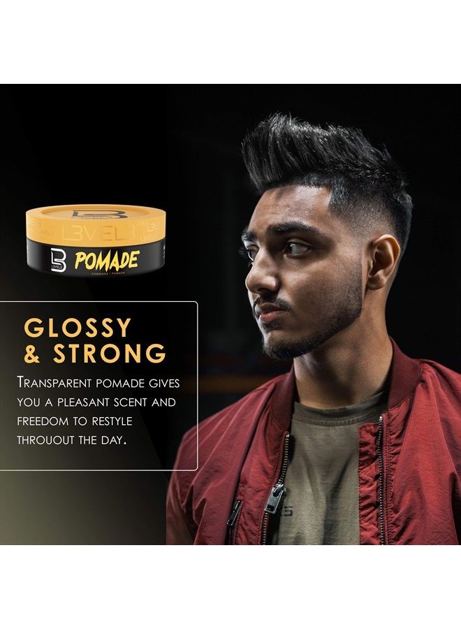 L3VEL3 L3 Level 3 Pomade - Improves Hair Strength and Volume Long-Lasting Hold Infused with Keratin - Image 3