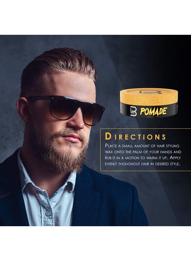 L3VEL3 L3 Level 3 Pomade - Improves Hair Strength and Volume Long-Lasting Hold Infused with Keratin - Image 2