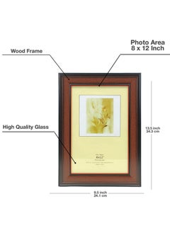 Decorhills Brown PVC Photo Frame – Elegant Plastic Picture Frame for Office, Bedroom, Living Room, and Hallway – Stylish Wall & Tabletop Display for Cherished Memories - 8x12 Inches Picture  - Image 3