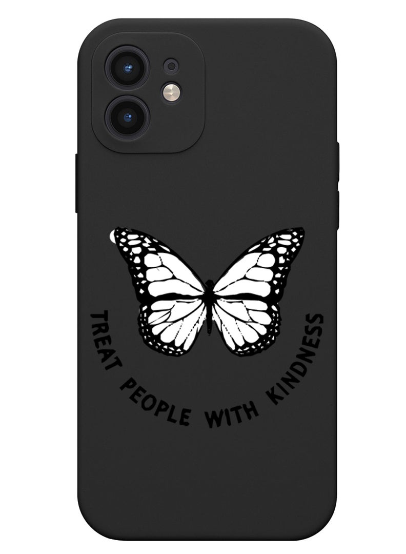 Theodor Protective Slim Fit Case Liquid Silicone Cover with Full Body Protection Anti-Scratch Shockproof Case For iPhone 12 Black  - Trust in the lord with all your heart copy - Image 1