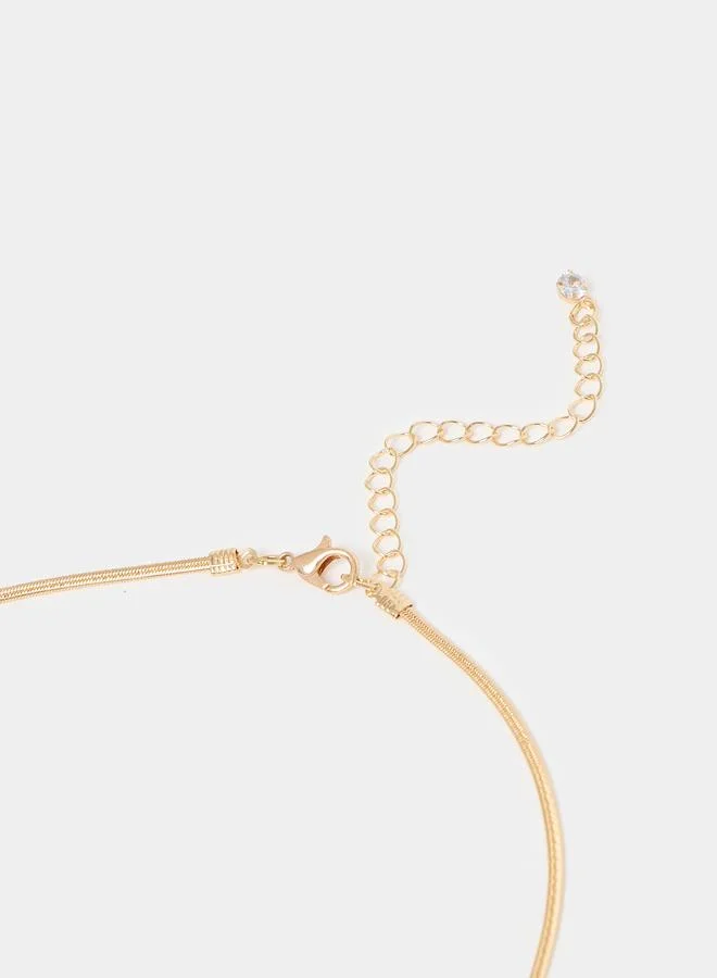 Styli  Pack of 2 - Gold Pendant Necklace for Women | Best Price UAE