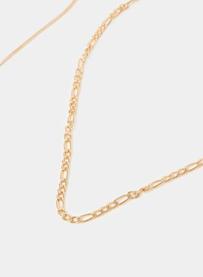 Styli  Pack of 2 - Gold Pendant Necklace for Women | Best Price UAE