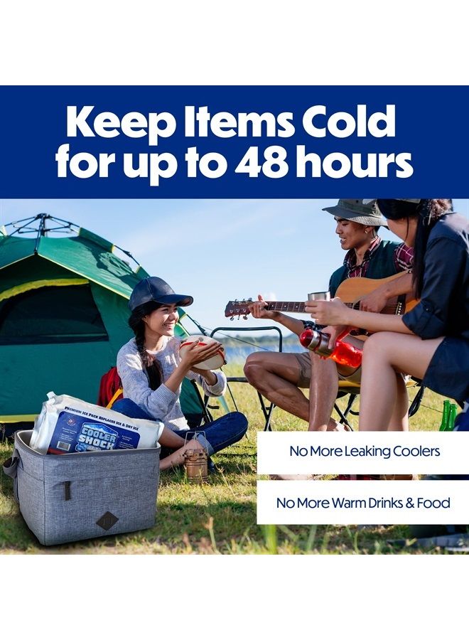 Cooler Shock Ice Packs for Cooler - Long Lasting Reusable Freezer Packs for Coolers - Cooler Ice Packs for Camping Gear, Fishing, Road Trips, Beach Must Haves, Large - Image 1