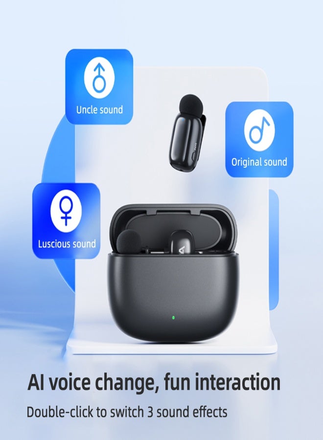 BOYA mini One-Trigger-Two 2.4G Wireless Microphone System Phone Microphone Mini Lapel Mic AI Voice Changing Intelligent Noise Reduction 100M Transmission Range Replacement for iPhone 14/13/12/11 - Image 3