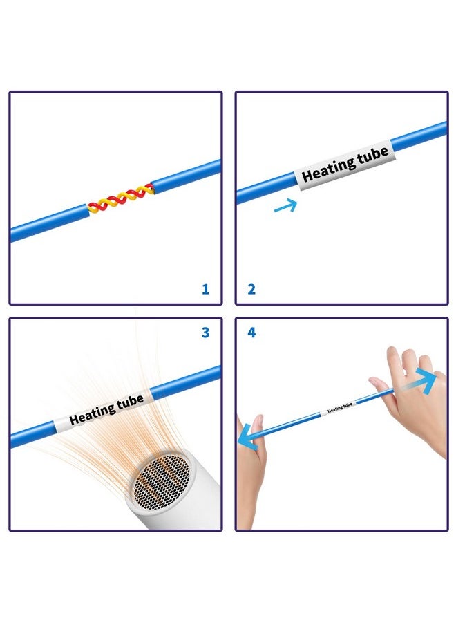 Topcolor 3-Pack Compatible For 18057 A18057 3/4" Heat Shrink Tubes 19Mm Black On White Label Tape For Rhino Industrial Label Maker 4200 5200 5000 6000  - Image 3