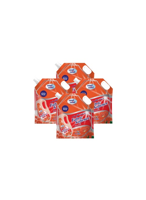 Cool & Cool Floral Fresh Fabric Softener 4 Liters ( Pack of 4) - Long-Lasting Scent, Gentle Fabric Care, Laundry Essential 16 Liters