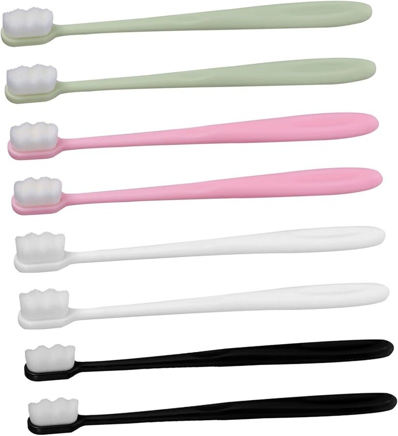 8 Pack Micro Nano Bristle Toothbrushes For Sensitive Teeth Gentle Cleaning Postpartum Maternal Use - Image 2