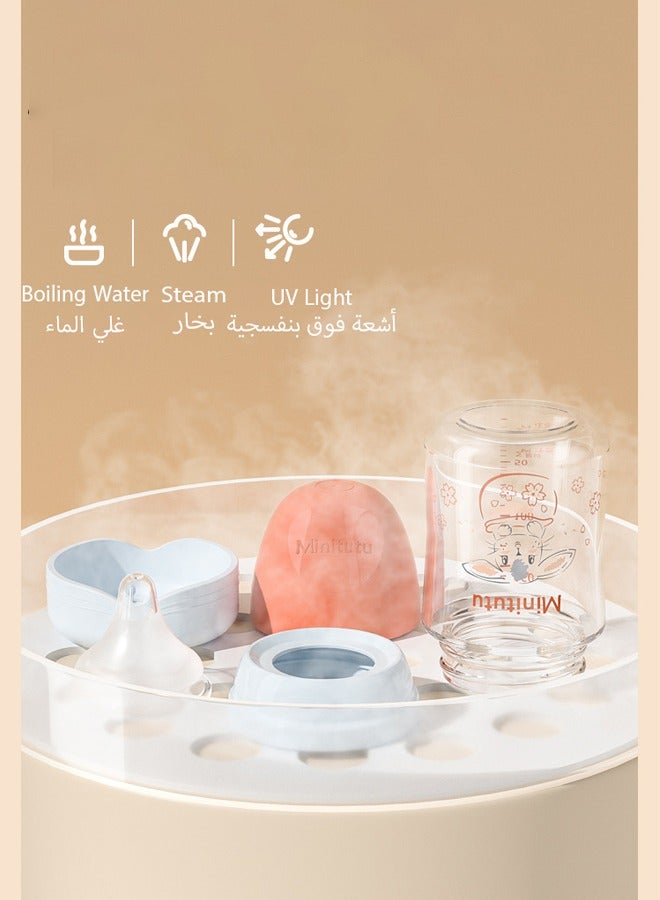 Minitutu Anti-Colic Glass Feeding Bottle for Newborn with Breast-Like Nipples and Silicone Anti Drop base, 80ml, 0M+, Wide-Neck(Orange) - Image 5