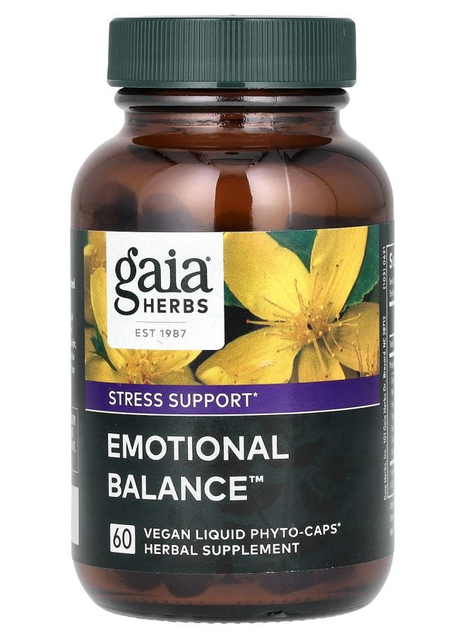 Gaia Herbs Emotional Balance 60 Vegan Liquid Phyto-Caps 