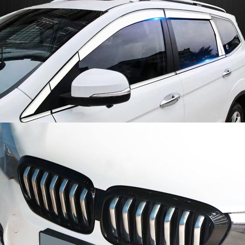 NANSH 16Ft Chrome Silver Extra Thick Auto Molding Trim Universal Bumper Window Door Body Side Decorative Strip Scratch-Proof (Width: 3/4inch [20mm]) - Image 3