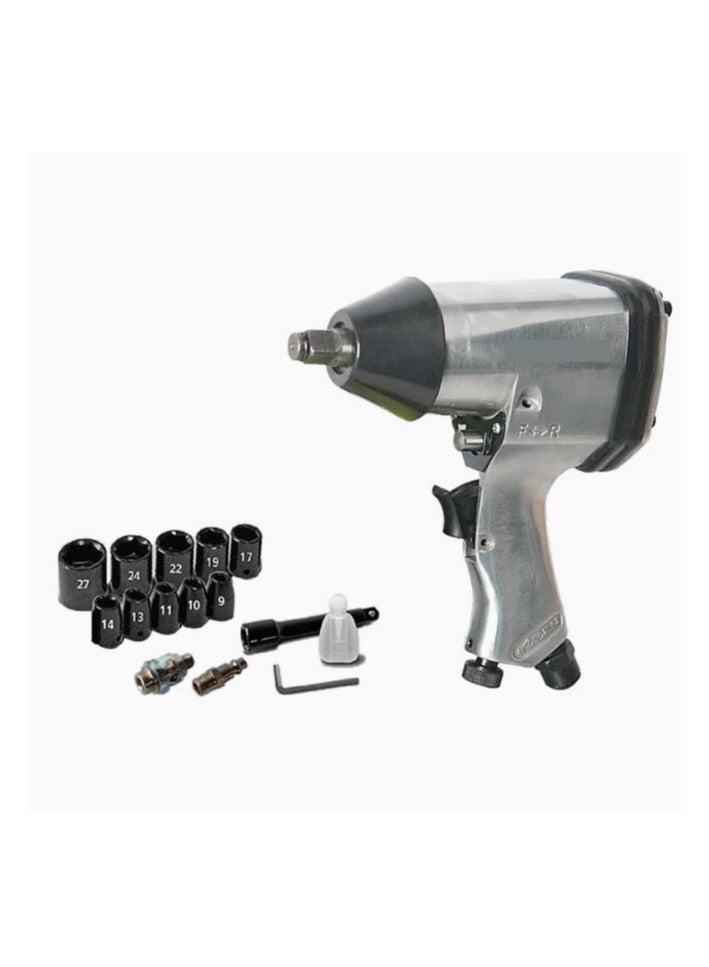 Air Impact Wrench, 1/2 Inch Drive With Sockets and Extension, 17 PCS set  - Image 1