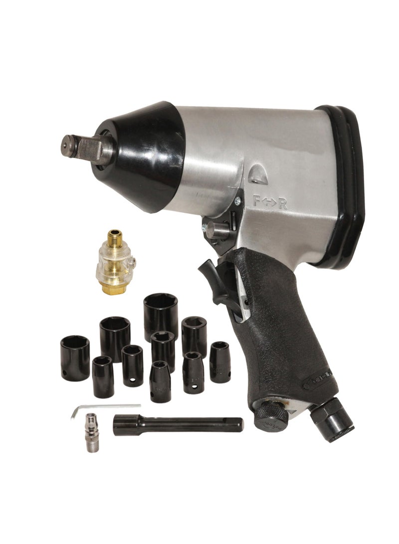 Air Impact Wrench, 1/2 Inch Drive With Sockets and Extension, 17 PCS set  - Image 2