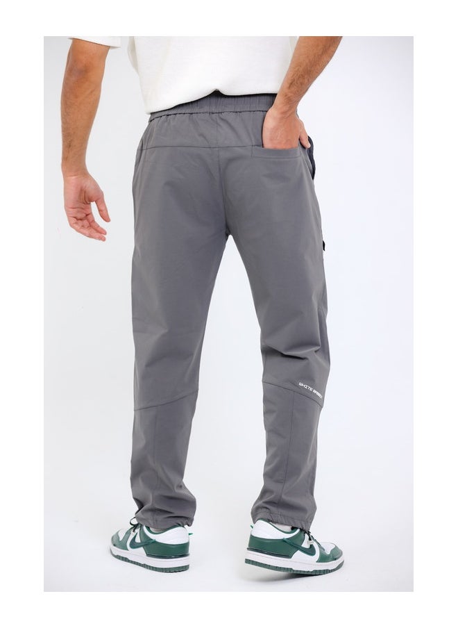 Slip On Plain Grey Practical Joggers
