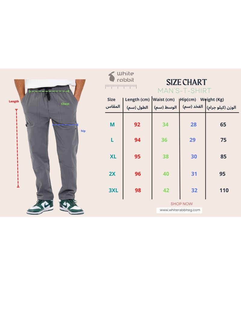 Slip On Plain Grey Practical Joggers