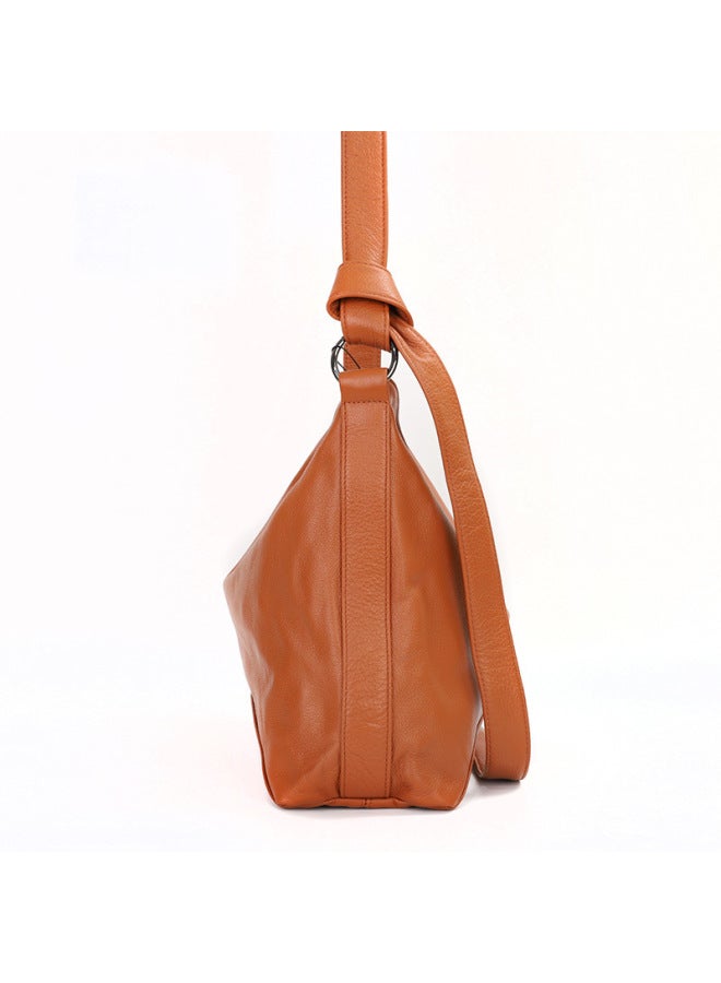Jinlida Capacity Tote Bag First Layer Natural Fall Leather Women's Bag New Fashion Shoulder Bag Commuter Bag - Image 3