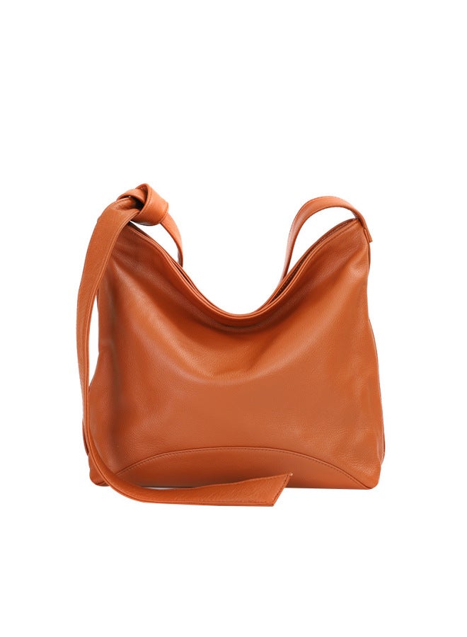 Jinlida Capacity Tote Bag First Layer Natural Fall Leather Women's Bag New Fashion Shoulder Bag Commuter Bag - Image 5