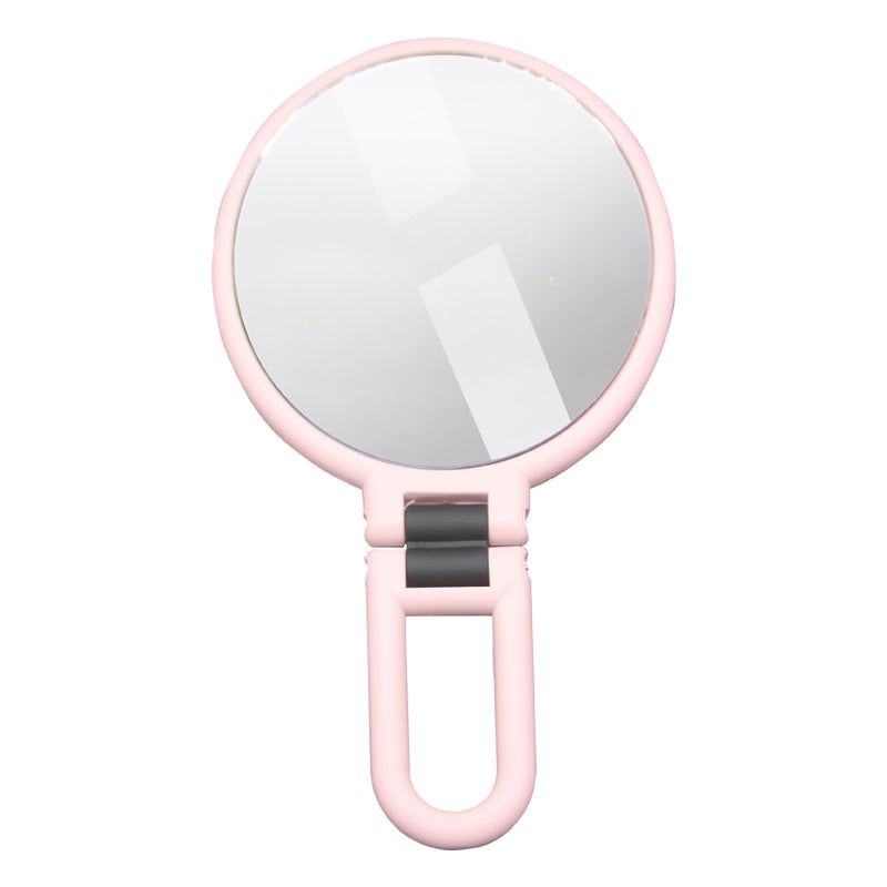 10X/15X Magnifying Handheld Mirror Folding Handle Double-sided Portable Travel Magnified Hand Mirror Pedestal Makeup Mirror - Image 1