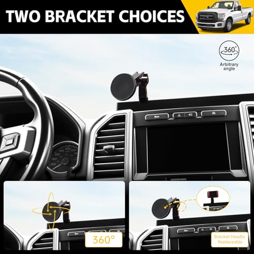 JTYZSM Magnetic Phone Mount for 2023-2026 Ford F250 F350 F450 Super Duty(Without Dashboard-Top Speaker) Dash Phone Holder with Tray Car Phone Stand Truck Accessories - Image 5