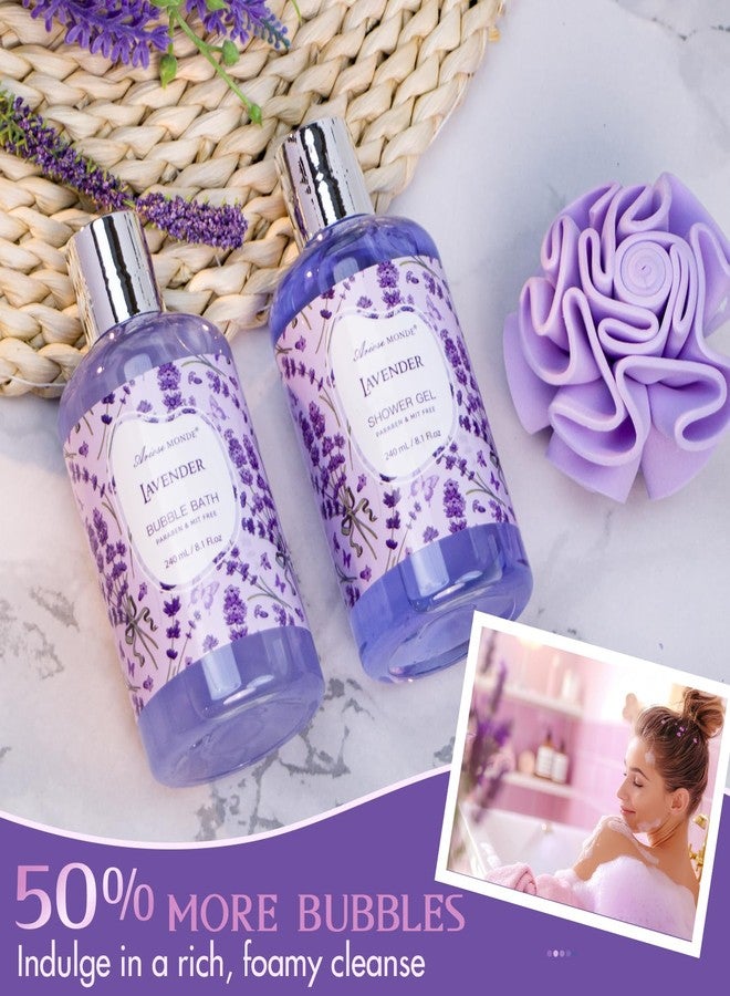 ArioseMonde Bath Gift Baskets for Women, Lavender Relaxing Spa Gifts, Bath Spa Gift Basket for Women, Self Care Gifts, Care Package, Home Spa Products, Birthday Gifts , Gifts for her - Image 3