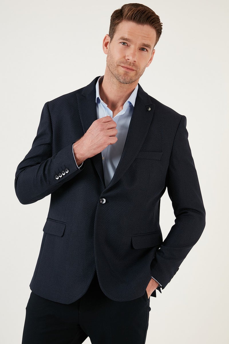 Buratti 6 Drop Double Slit Slim Fit Blazer Men's Jacket 659001  - Image 2