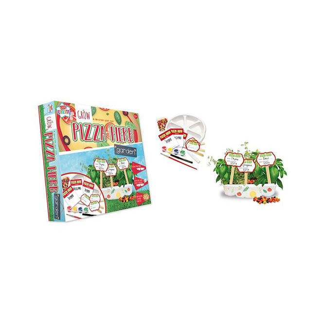 Design Group Kids' Pizza Garden Kit - Grow & Decorate, Develops Fine Motor Skills, Ages 8 , 26.5x6x26cm