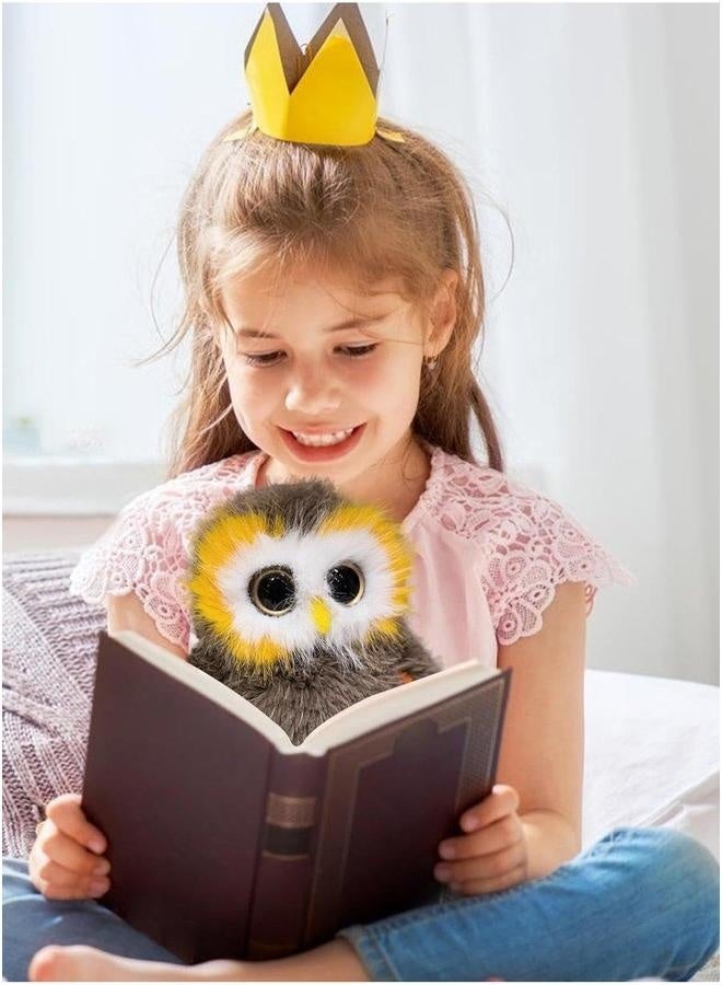 لعبة دمية بومة محشوة، - دمية لطيفة ذات عيون كبيرة، تزيين مريح صغير للأطفال في المنزل، للعائلة، والأصدقاء، للنوم - Image 2