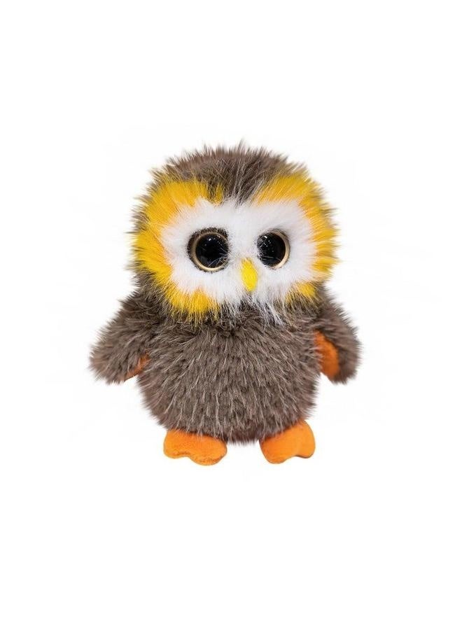 لعبة دمية بومة محشوة، - دمية لطيفة ذات عيون كبيرة، تزيين مريح صغير للأطفال في المنزل، للعائلة، والأصدقاء، للنوم - Image 1