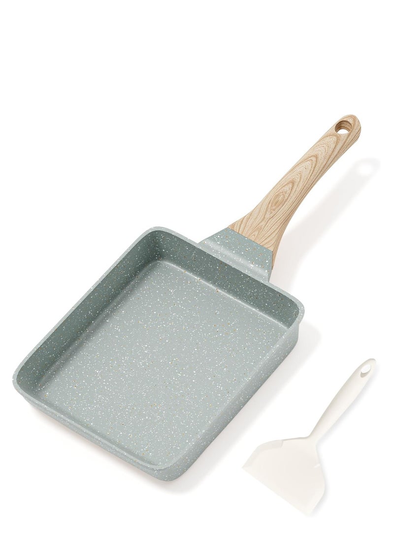 مقلاة أومليت بيض، مقلاة جرانيت غير لاصقة للفطور، مناسبة للغاز والطبخ على الحث، خالية من PFOA و PFOS، شكل قلب - Image 1