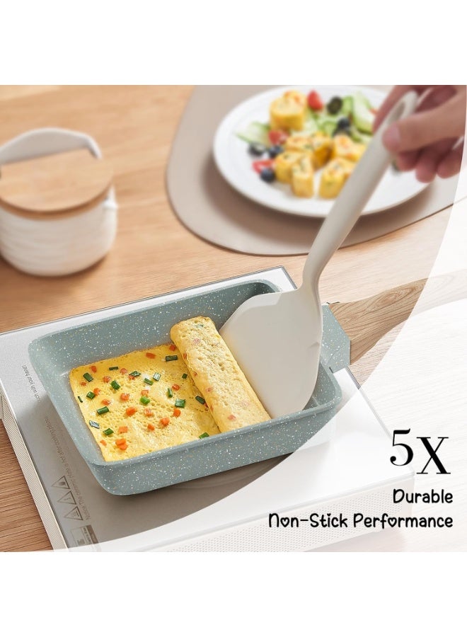 مقلاة أومليت بيض، مقلاة جرانيت غير لاصقة للفطور، مناسبة للغاز والطبخ على الحث، خالية من PFOA و PFOS، شكل قلب - Image 5