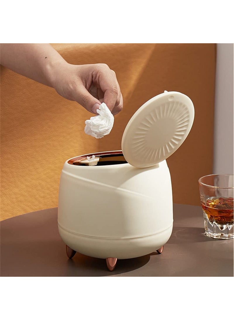 Gvnd Gvnd Mini Waste Bin Desktop Garbage Basket Home Table Trash Can Dustbin For Office Home Work Place  - Image 3