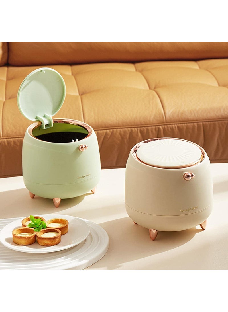Gvnd Gvnd Mini Waste Bin Desktop Garbage Basket Home Table Trash Can Dustbin For Office Home Work Place  - Image 2