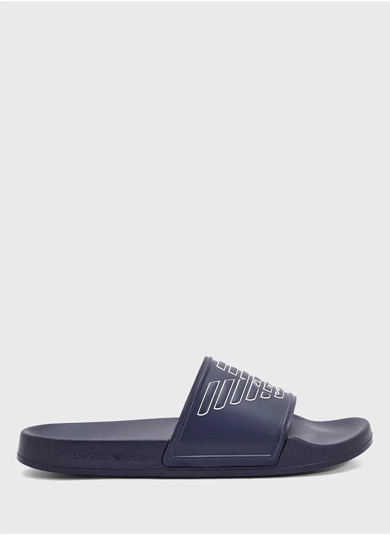 امبوريو ارماني Logo Beach Flip Flops