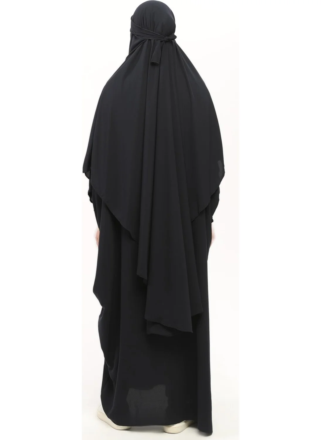 التوبة Sultanbas Nikapli Chador Jilbab Khimar Abaya Elastic Sleeve Judge Collar Veiled Abaya Medina Silk